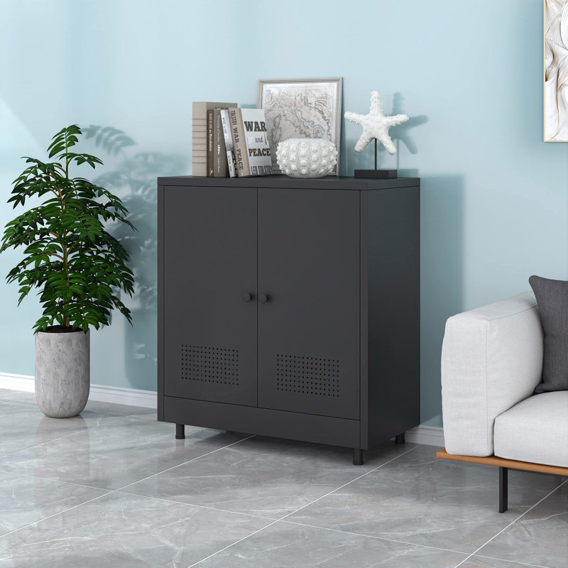 Armoire de rangement en métal, Noir