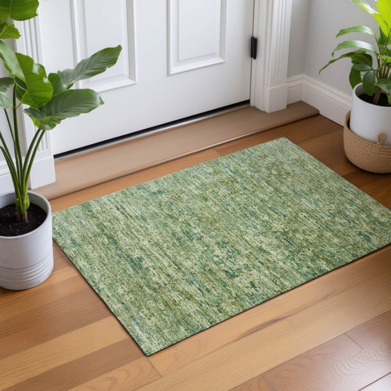 Tapis Ikat Hashlamoun ACN2324 intérieur / extérieur lavable à la machine, Rectangle 1 pi 8 po x 2 pi 6 po