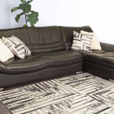 Tapis gris / noir Sechura