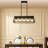 Adjustable 5-Light Farmhouse Industrial Linear Pendant Light Satin Brass-1689036448