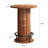 39.4" Bar Table, Round Bistro Pub Table with Metal Ring Footrest, Only Table-1152474510