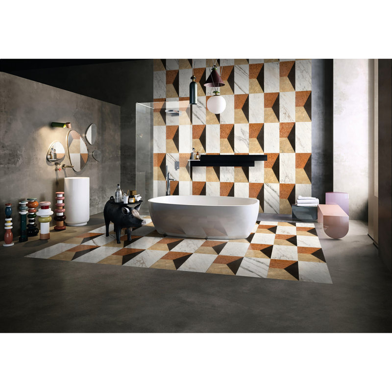 Carreaux de marbre de 12 po x 24 po - choix de 4 couleurs blanc, or, rouge et gris pour rehausser tout espace avec élégance