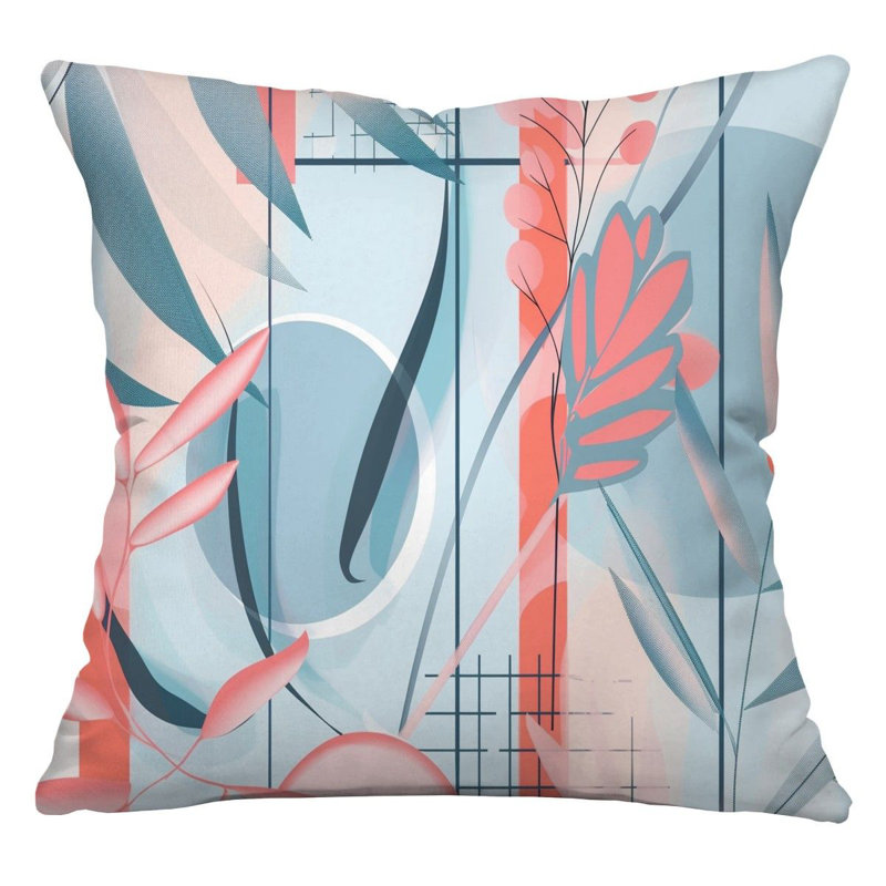 Coussin Botanical, H 14 po x l 14 po