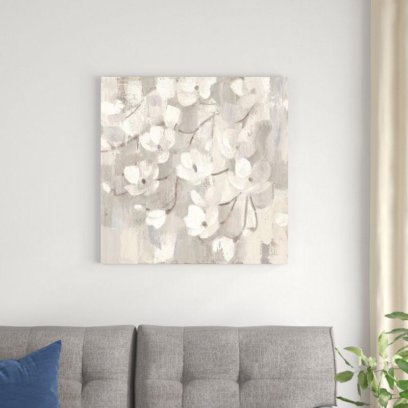 Magnolias au printemps I neutre, H 30 po x l 30 po x P 1,25 po