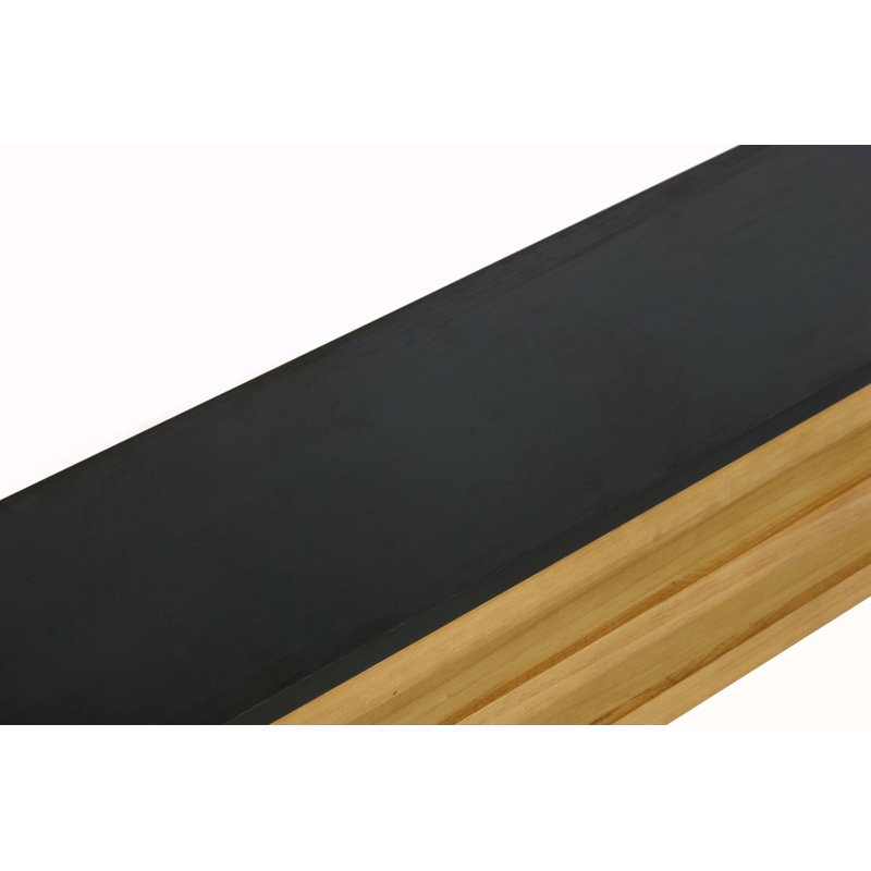 Console Modern Contrast moderne avec structure en bois stratifié et plateau noir