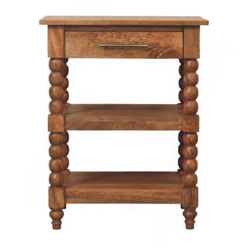 Solid Wood Barley Twist Side Table