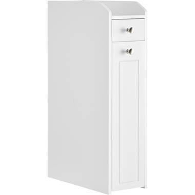 OakRidge Narrow Bathroom Storage Cabinet, White