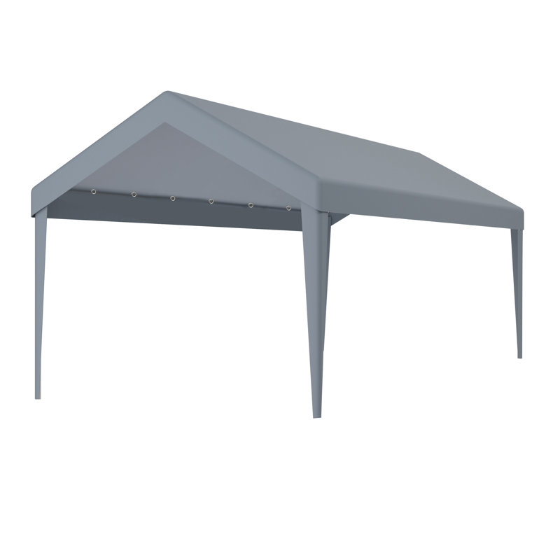 12X20ft Carport Replacement Tarp Canopy - Waterproof, . 76 Elastic Buckles. Grey Polypropylene. Simple Installation And Space Storage. Versatile For Outdoor Activities Needs Garage Shelter Cover
