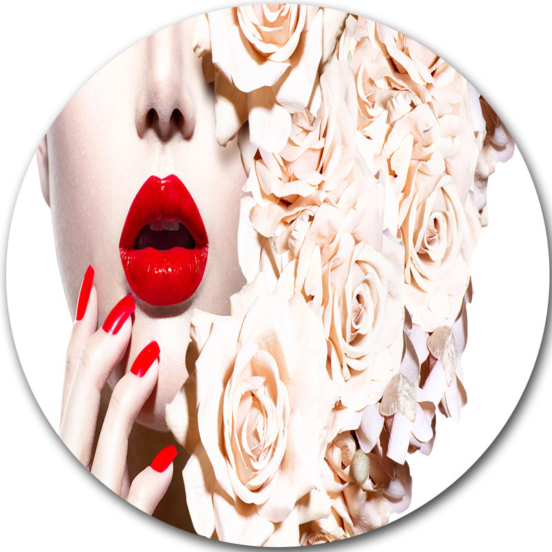 « mode sexy femme avec fleurs » Sensual, H 23 po x l 23 po x P 1 po, Métal