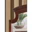 Élégant miroir cappuccino avec placage en bois véritable, design classique pour les chambres à coucher