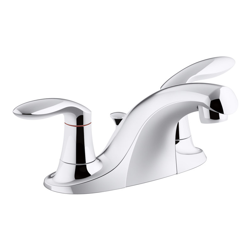 Coralais® Two-Handle Centerset Bathroom Sink Faucet, Metal