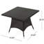 Table de salle à manger contemporaine Contemporary Corsica avec osier résistant aux intempéries et structure en fer durable pour l'extérieur