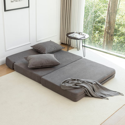 Foldable Sofa Bed Sleeper Lounge Chair with Pillow Floor Mattress Floor Couch with Backrest for Living Room/Dorm/Guest Room/Home Office