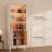 118" W Modular Entertainment Center & Display Cabinet with LED Lights, Glass Doors & Leather Handles,White,TV Stand for TVs Up to 75"-681753310