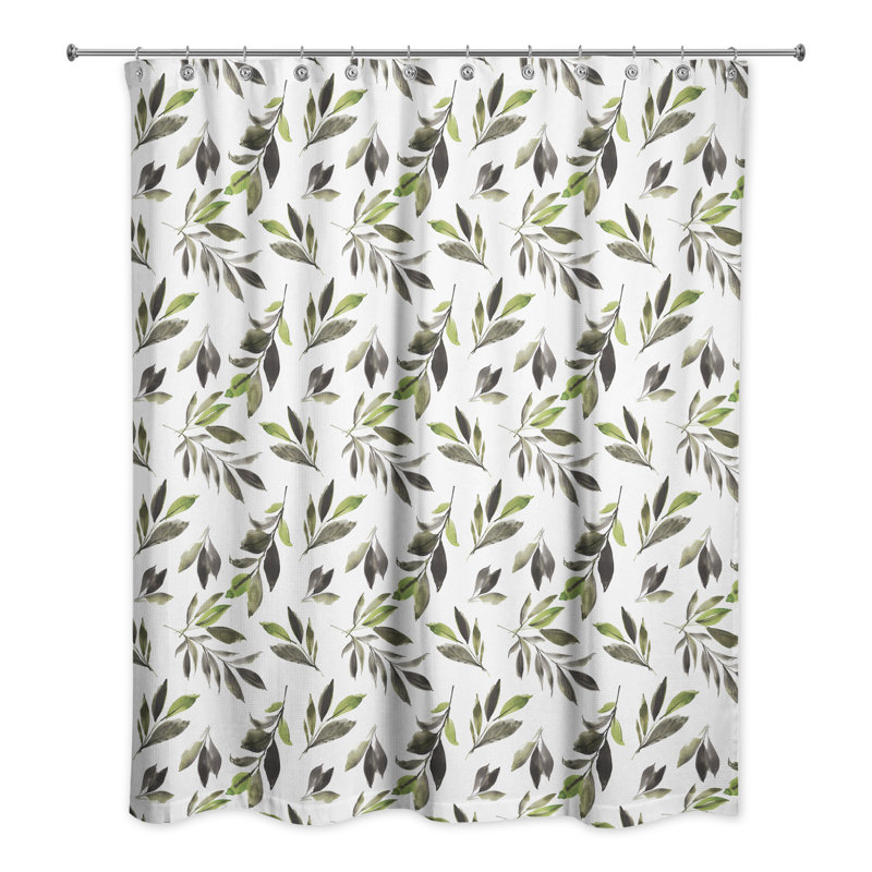 Rideau de douche simple à feuilles