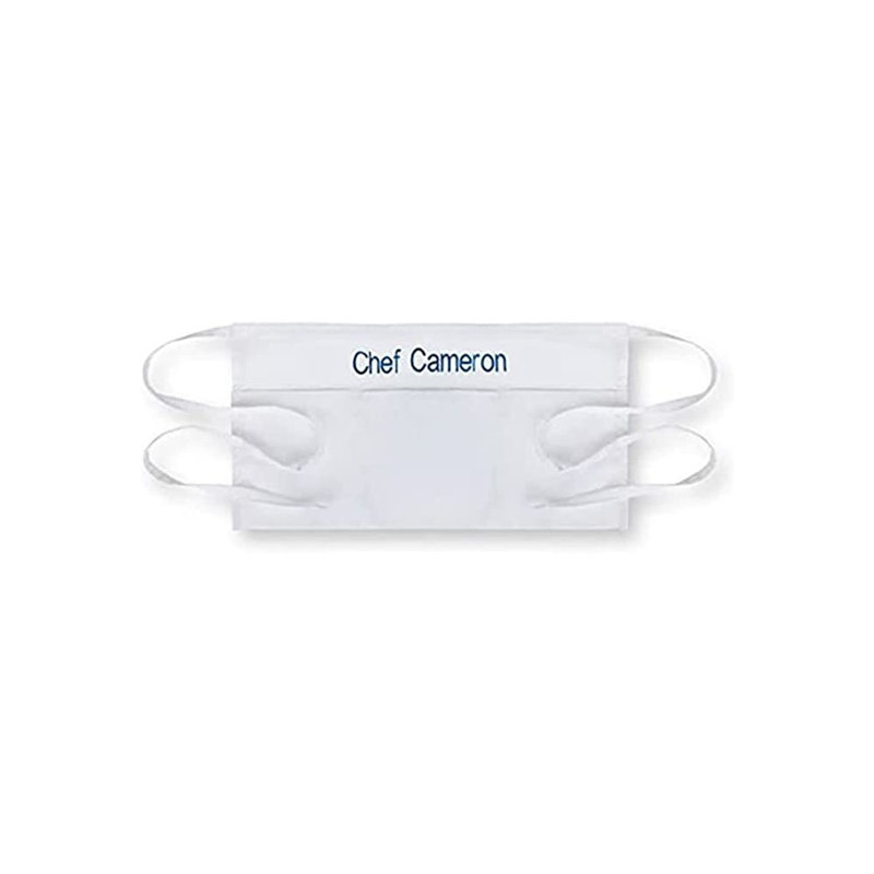 Personalized Server Aprons with 3 Pockets -Waist Apron with Name - Custom Half Apron, White, Yes