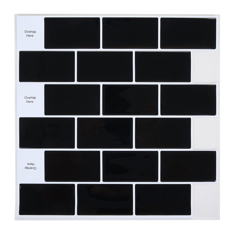 30cm x 30cm Wallpaper Tile, Black