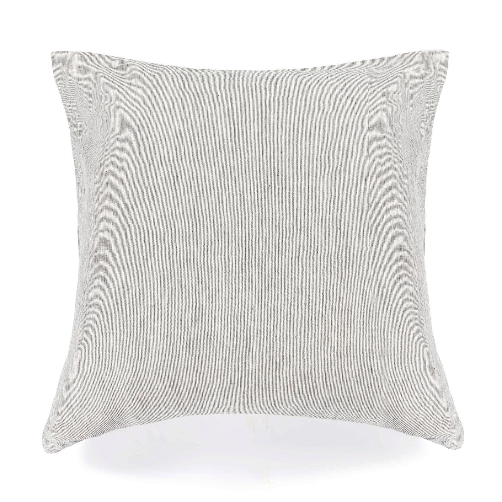 100% French Linen Pillow Sham, Shadow Pinstripe, Square 26", Down Alternative