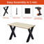 Ensemble de 2 pieds de table en acier-517020503