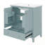 Meuble-lavabo de salle de bain avec lavabo, 1 tiroir et tablettes de porte-1477918542
