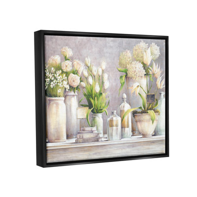 " Varied Flower Bouquets Traditional Still Life Plants " by White Ladder Painting Print
