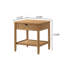 Ensemble de chambre à coucher en bois d'hévéa 4 pièces avec grand lit rembourré en polyester texturé, commode, miroir et table de chevet-1808134059