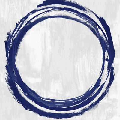 " Blue Circle Abstract 1 " Painting Print