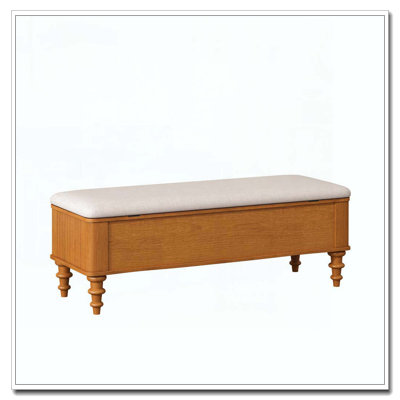 Banc de rangement avec repose-pieds 50,8 pouces