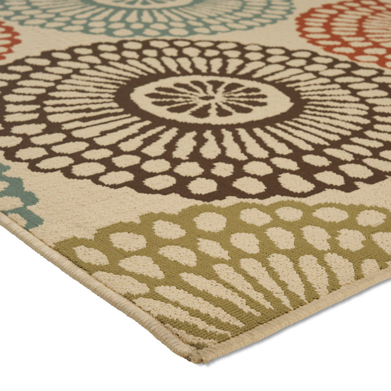 Montego 5' x 7' Multicolor Synthetic Rectangular Outdoor Rug