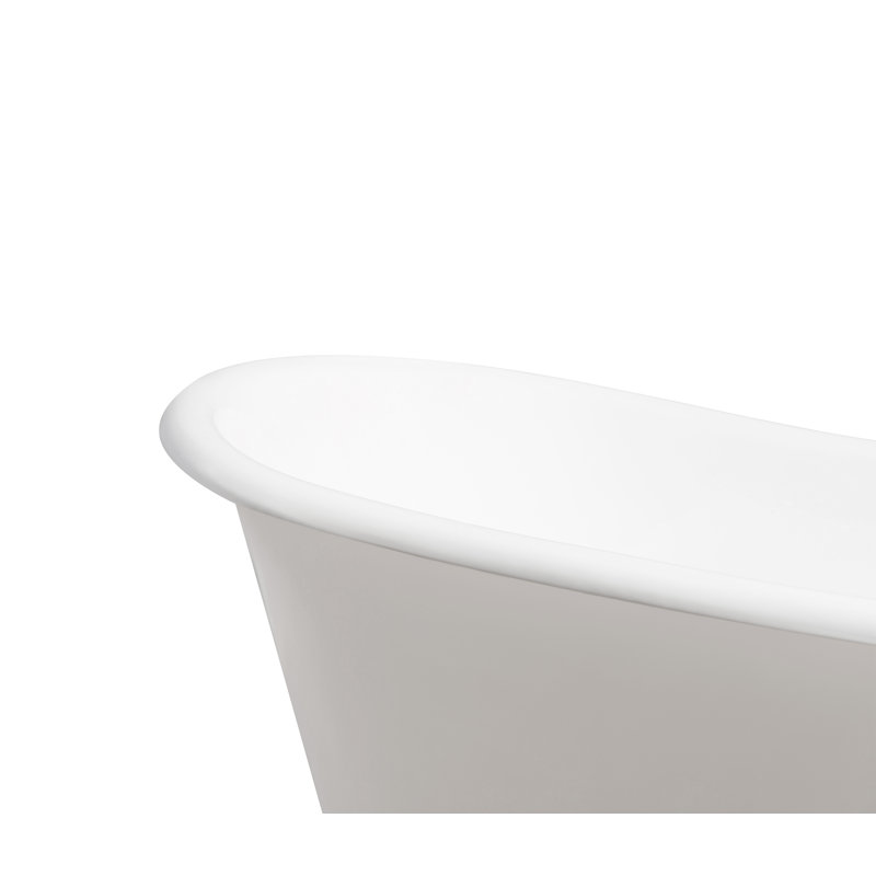 Baignoire de trempage sur pattes 72 "Streamline, Chrome poli, Chrome poli