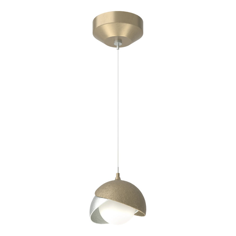 Brooklyn 1 - Light Single Globe Pendant, Soft Gold, Vintage Platinum