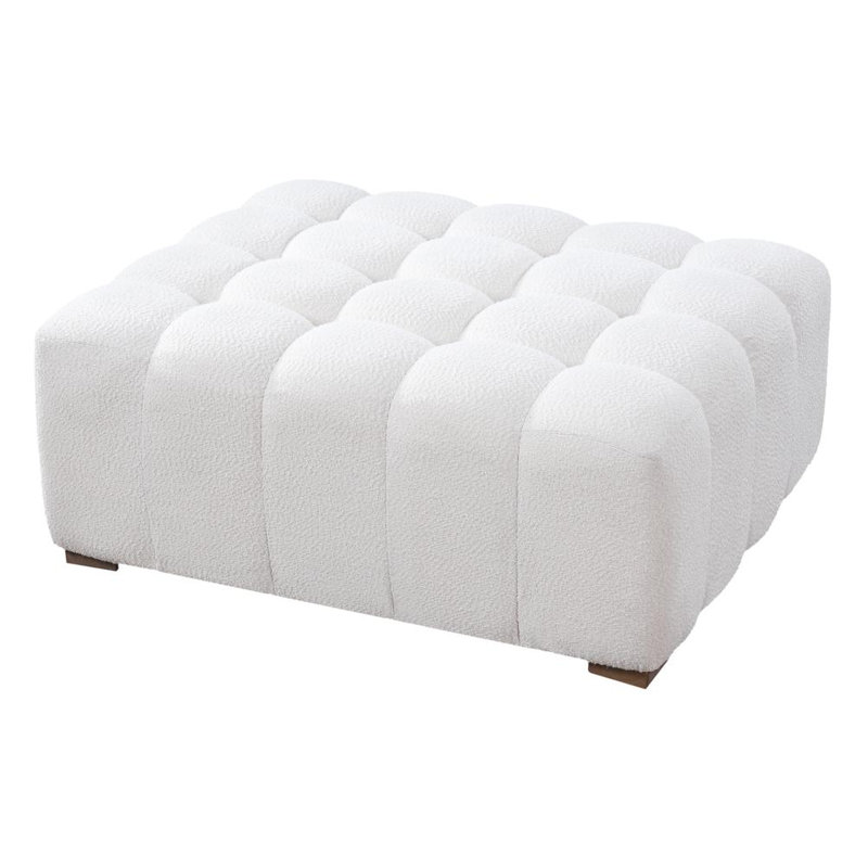 Elegant Boucle Storage Ottoman