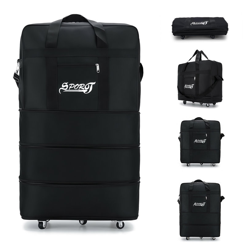 Grande valise de voyage à roulettes pliable 32 po 42 po, 35.43"H x 16.69"W x 11.8"D