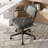 Faux Leather Task Chair with Padded Arms-1884854795