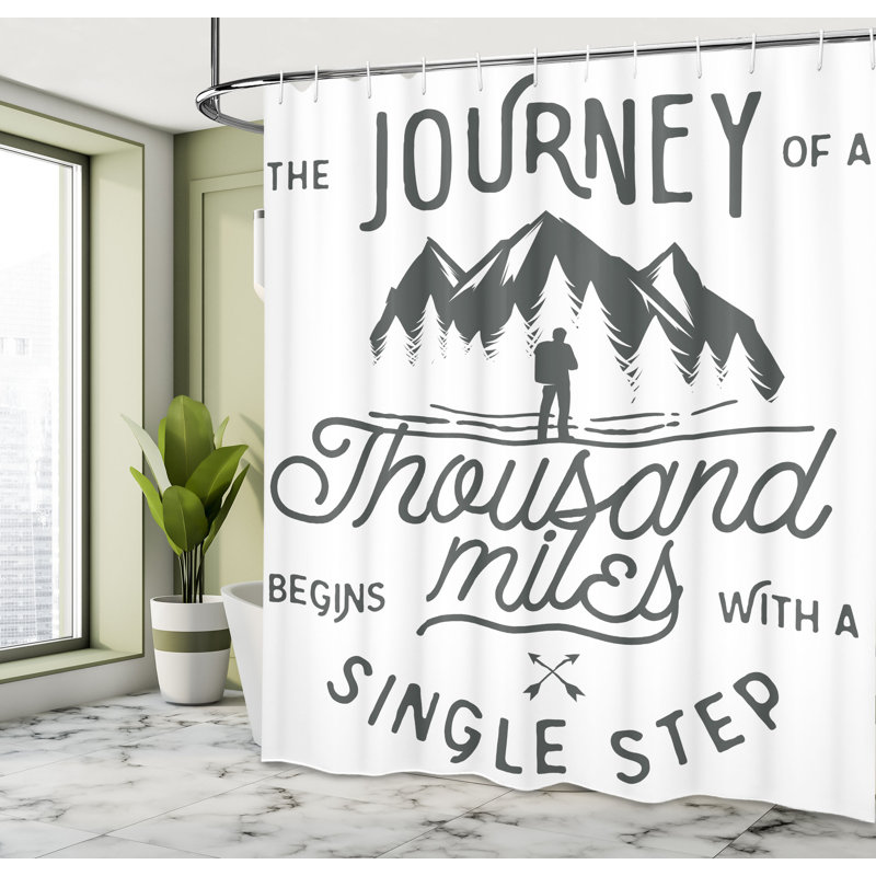 Shower Curtain with Hooks Included, 84"H x 69"W