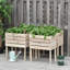 Ensemble de boîte à fleurs surélevée en bois avec jardinière 4PCS