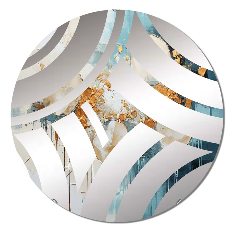 Miroir décoratif Blue Wave, 23,6 po x 23,6 po