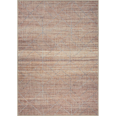 Tapis traditionnel doré résistant aux taches et lavable à la machine