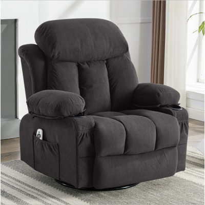 Canapé inclinable et chauffant, avec port USB et 2 porte-gobelets dans les poches latérales