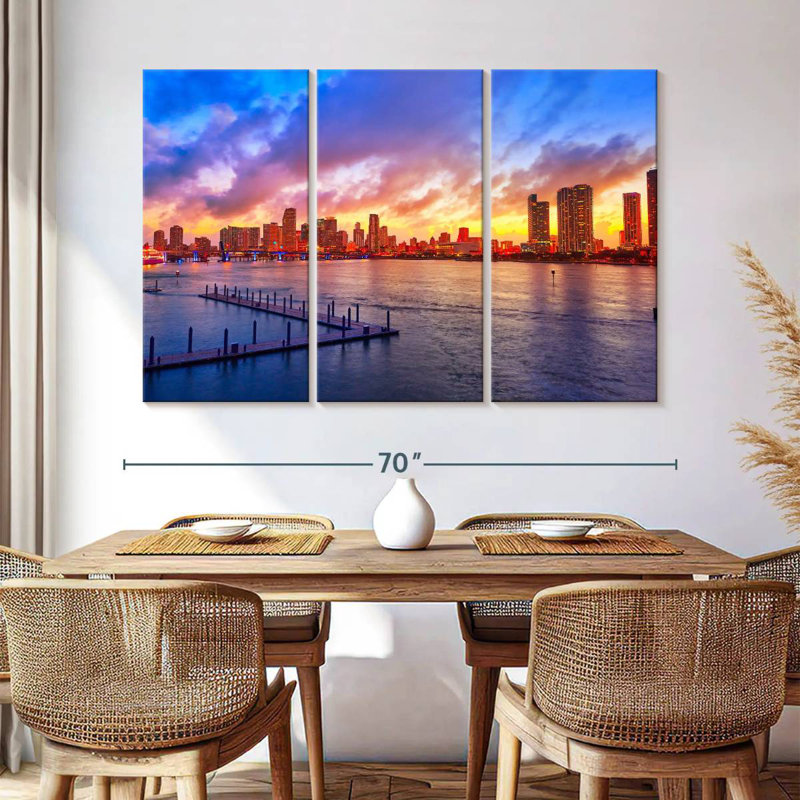 Sireci Miami Vivid Sunset, 42" H x 65" W