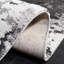 Abstract Machine Woven Polypropylene Area Rug in Grey/Ivory-736163140