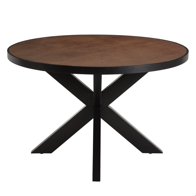 Basile Round Dining Table, Rust
