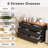 6 Drawers Dresser, 47" Wide Modern Chest Of Drawers, Farmhouse Dresser Tv Stand Storage Cabinet, Wood Drawer Organizer For Bedroom, Living Room, Hallway, Black-117809939