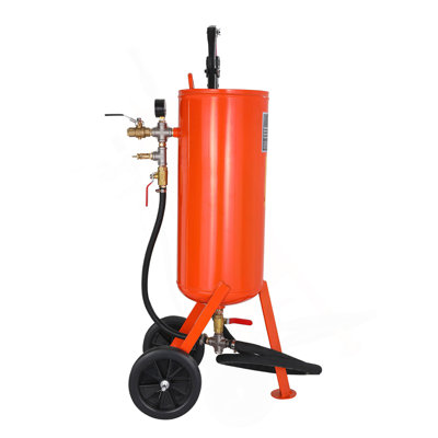10 Gallon HeavyDuty Sand Blaster 60110 PSI High Pressure Sandblaster Portable Abrasive Blasting Tank Air Sand Blasting Kit With 2 Ceramic Nozzles