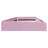 Queen Size Velvet Upholstered Daybed with Stairs & Gas Lift Storage Ottoman, Contrast Color, Padded Guardrails, Pink+White-324897677-324897671