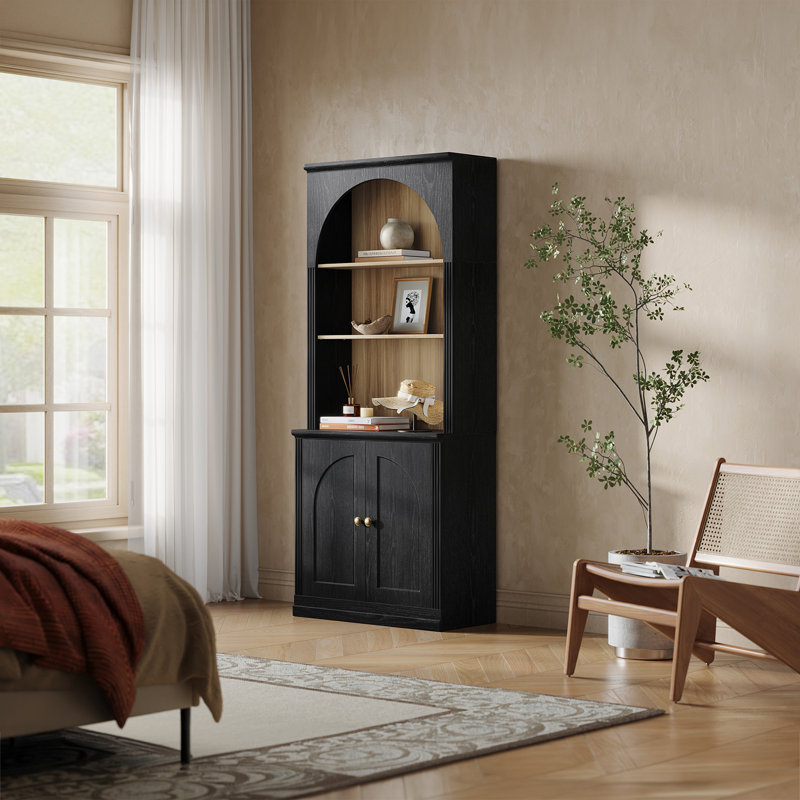 Armoire à charnière basse, noir, Noir