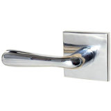 Basel Round Passage (Hall & Closet) Door Lever with Square Rosette