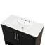 Meuble-lavabo 36 po avec lavabo, armoire de salle de bain multifonctionnelle avec portes et tiroirs, structure en panneau de fibres à densité moyenne et panneau de fibres à densité moyenne