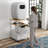 Mini Fridge Stand with Storage, 3-Tier Refrigerator Riser with Fabric Drawers, Rolling Steel Frame