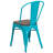 Kewaunee Metal Stackable Chair with Wood Seat-1976427547